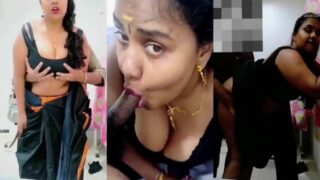 Chubby tamil wife saree gives blowjob partner