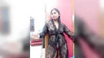 Big boobs clearly visible transparent dress